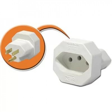 ADAPTADOR TOMADA TRI NOVO P/ TRI ANTIGO FORCELINE 4317