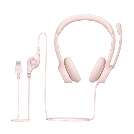 FONE + MIC USB LOGITECH H390 ROSA 