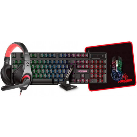 TECLADO E MOUSE GAMER + FONE + MOUSE PAD KROSS KE-GK5150