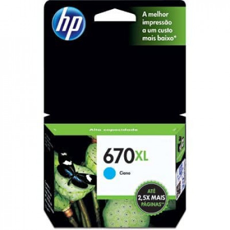 CARTUCHO HP 670XL 7,5ML CIANO