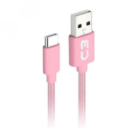 CABO USB / USB-C 1MT 2A C3PLUS CB-C11PK ROSA