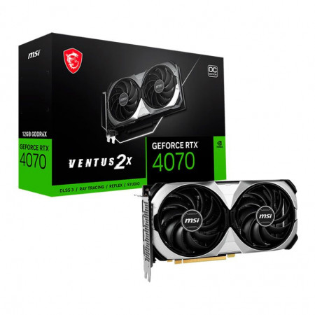 PLACA DE VIDEO GEFORCE RTX4070 VENTUS OC 12GB GDDR6X 192BIT MSI 