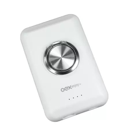CARREGADOR PORTATIL 5000MAH WIRELESS ULTRA OEX PB307 BRANCO