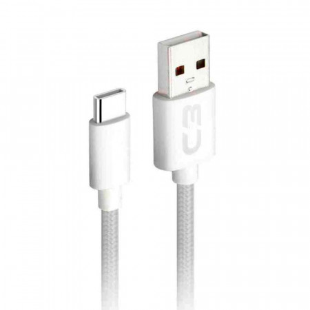 CABO USB / USB-C 1MT 2A C3PLUS CB-C11WH BRANCO