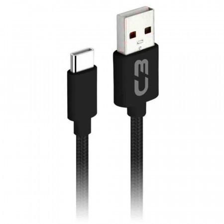 CABO USB / USB-C 2MT C3TECH 3A CB-C20BK PRETO