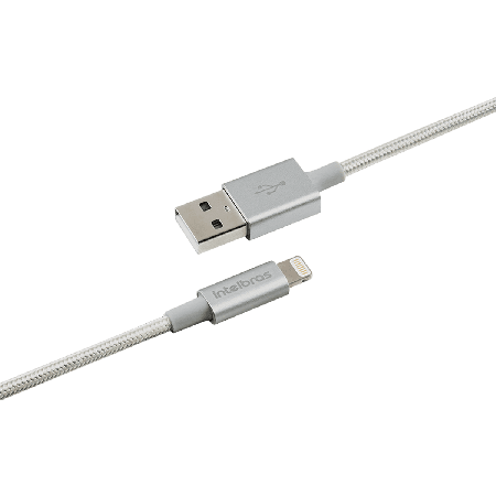 CABO USB LIGHTNING 1.5M CERTIFICADO INTELBRAS EUAL 15NB BRANCO