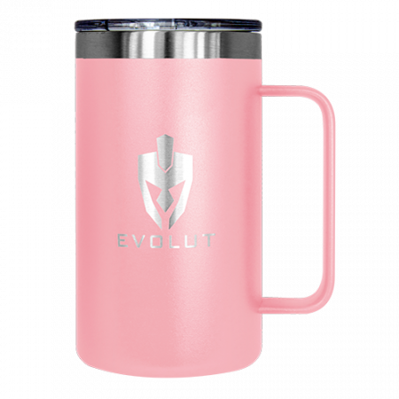 CANECA TERMICA EVOLUT COM TAMPA 705ML ROSA
