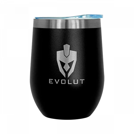COPO TERMICO P/ VINHO EVOLUT COM TAMPA 340ML PRETO