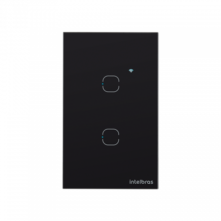 AUTOMAÇÃO INTERRUPTOR SMART WIFI TOUCH 2 INTELBRAS EWS 1002 PRETO