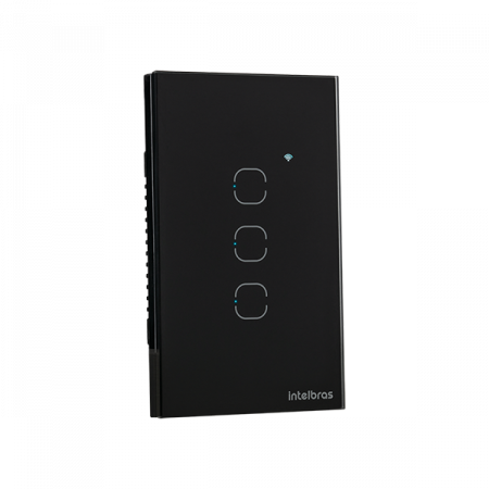 AUTOMAÇÃO INTERRUPTOR SMART WIFI TOUCH 3 INTELBRAS EWS 1003 PRETO
