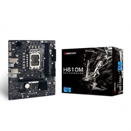 PLACA MÃE BIOSTAR INTEL 1700 12/13GEN H610MH 2DDR4 VGA HDMI M2