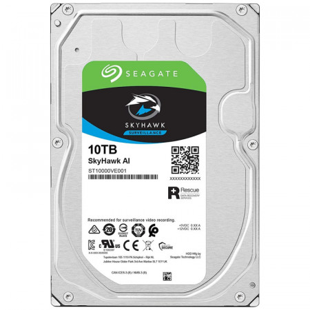 HD DVR 10TB 5900RPM 180MB 24X7 SEAGATE SKYHAWK ST10000VE001 