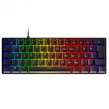 TECLADO GAMER MECANICO PCYES ZOT PRETO RGB SW MARROM