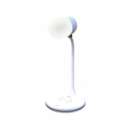 LUMINARIA LED ELGIN C/ CARREGADOR WIRELESS LUMI PLAY BRANCA