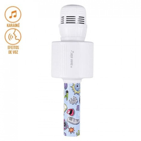 MICROFONE KARAOKE BLUETOOTH OEX TEEN STAR MK300 BRANCO