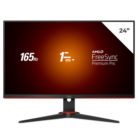 MONITOR GAMER AOC 24" FHD 165HZ 1MS DP HDMI VIPER 24G2SE 