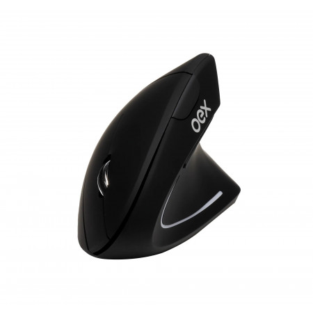 MOUSE WIRELESS BLUETOOTH OEX ERGONOMICO VERTICAL MS605 PRETO