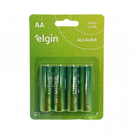 PILHA AA 4UN ELGIN LR6 ALCALINA 