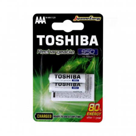 PILHA RECARREGAVEL AAA 2UN 950MAH TNH3GAE  TOSHIBA
