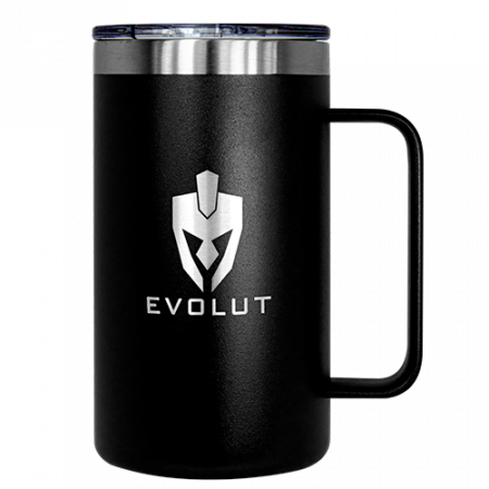 CANECA TERMICA EVOLUT COM TAMPA 705ML PRETO