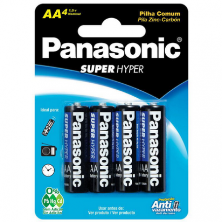PILHA AA 4UN PANASONIC 3SHS