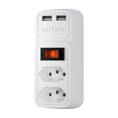 FILTRO DE LINHA 2 TOMADAS 2 USB INTELBRAS EAC 202 