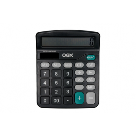 CALCULADORA DE MESA 12 DIGITOS OEX OFFICE CL230 PRETA