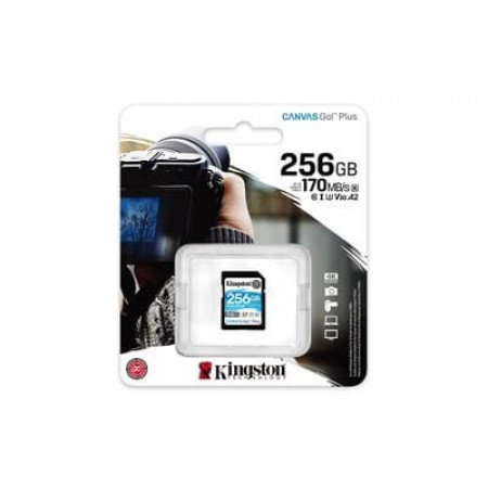 CARTAO SD 256GB CLASSE 10 170MB/S 4K SDG3 KINGSTON