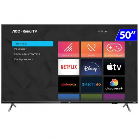 TV AOC 50" 4K UHD ROKU 50U6125/78G