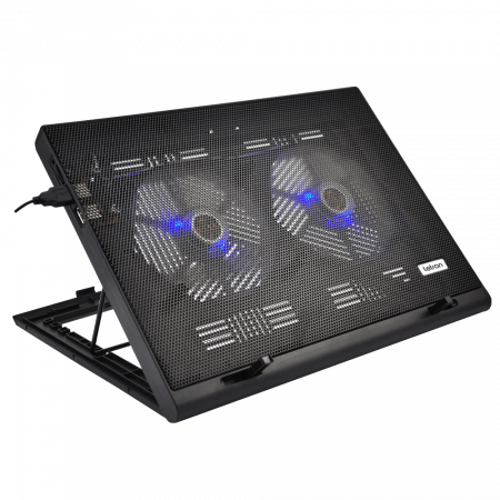 BASE NOTEBOOK C/ COOLER LETRON SHINE LED N18 PRETA 