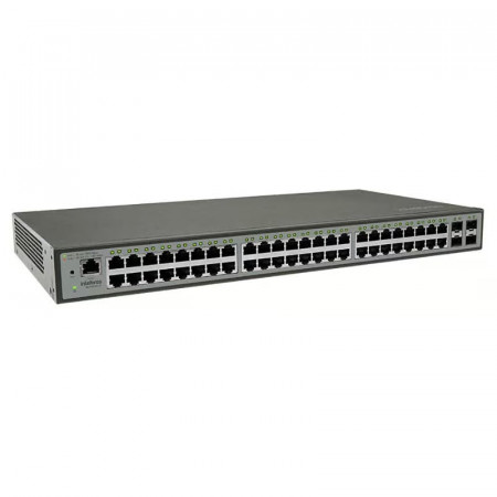 SWITCH 48 PORTAS GIGABIT GERENCIAVEL + 4 PORTAS GBIC INTELBRAS SG 5204 MR L2+ 
