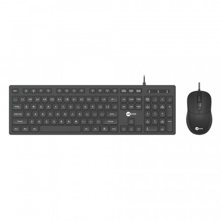 TECLADO E MOUSE USB CM102 LECOO PRETO 