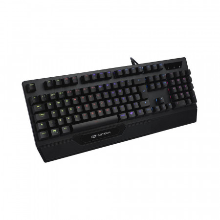 TECLADO GAMER MECANICO C3TECH KGM-1200BK PRETO RGB SWITCH AZUL