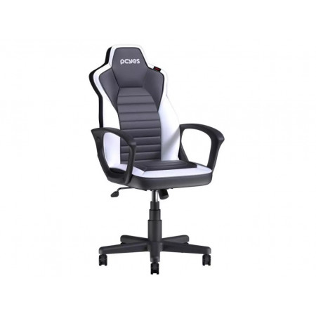 CADEIRA GAMER PCYES MAD RACER STI TURBO BRANCO / PRETO