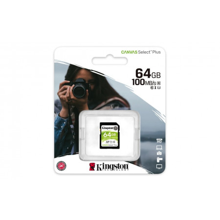CARTAO SD 64GB CLASSE 10 100MB/S SDS2 KINGSTON