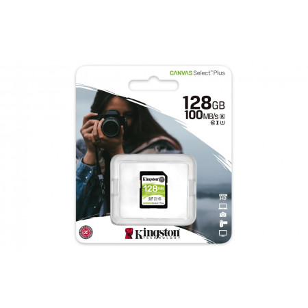 CARTAO SD 128GB CLASSE 10 100MB/S SDS2 KINGSTON