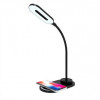 LUMINARIA LED C/ CARREGADOR WIRELESS 10W OEX DREAM L-100 PRETA - 2