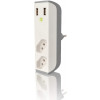 CARREGADOR PAREDE 10W + FILTRO DE LINHA 2 TOMADAS FL-USB21GWH COLETEK - 1