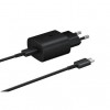 CARREGADOR PAREDE TURBO 25W USB-C + CABO USB-C/C PRETO EP-TA800 SAMSUNG - 1