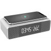 CARREGADOR SEM FIO E CAIXA DE SOM BLUETOOTH C/ RELOGIO BRIGHT BRANCO - 1