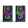 CAIXA DE SOM PC 6W 2.0 RGB HP DHE-6000 PRETA - 1