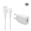 CARREGADOR PAREDE 10W USB + CABO USB-C LETRON 74508 - 1