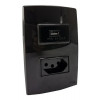 TOMADA DE PAREDE 10A + USB 2.4A FORCELINE PRETA - 1