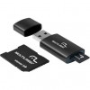 CARTAO MICRO SD 4GB + ADAP + LEITOR MC057 MULTILASER - 1