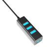 HUB USB 4 PORTAS USB 2.0 LETRON 74406 PRETO - 1