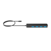 HUB USB-C 4 PORTAS USB 3.0 LETRON 74401 PRETO - 1