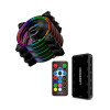 KIT COOLER GAMER C/CONTROLE REMOTO WARRIOR 3 FANS 120MM RGB GA184 - 1