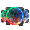 KIT COOLER GAMER C/CONTROLE REMOTO REDRAGON 3 FANS 120MM RGB GC-F008 - 1