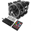 KIT COOLER GAMER C/CONTROLE REMOTO REDRAGON 3 FANS 120MM RGB GC-F008 - 2