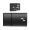 PEN DRIVE 2 EM 1 LEITOR + CARTAO MICRO SD 4GB MULTILASER MC160 - 1